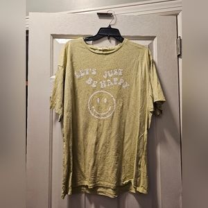 Oversized Smiley Face Tshirt